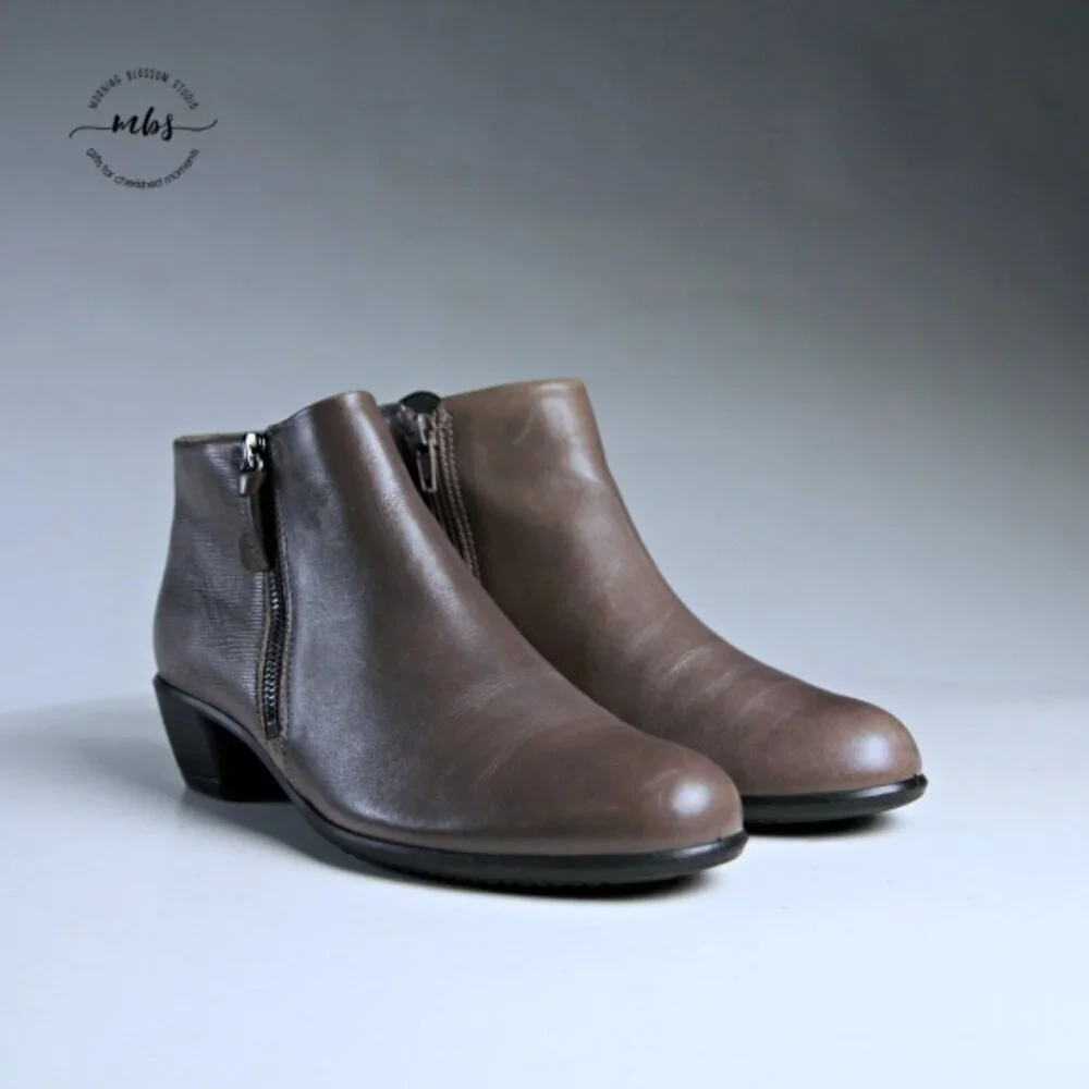 Ecco Touch 36 Leather Boots Tan Women EU 39 US 8‎ - 8.5